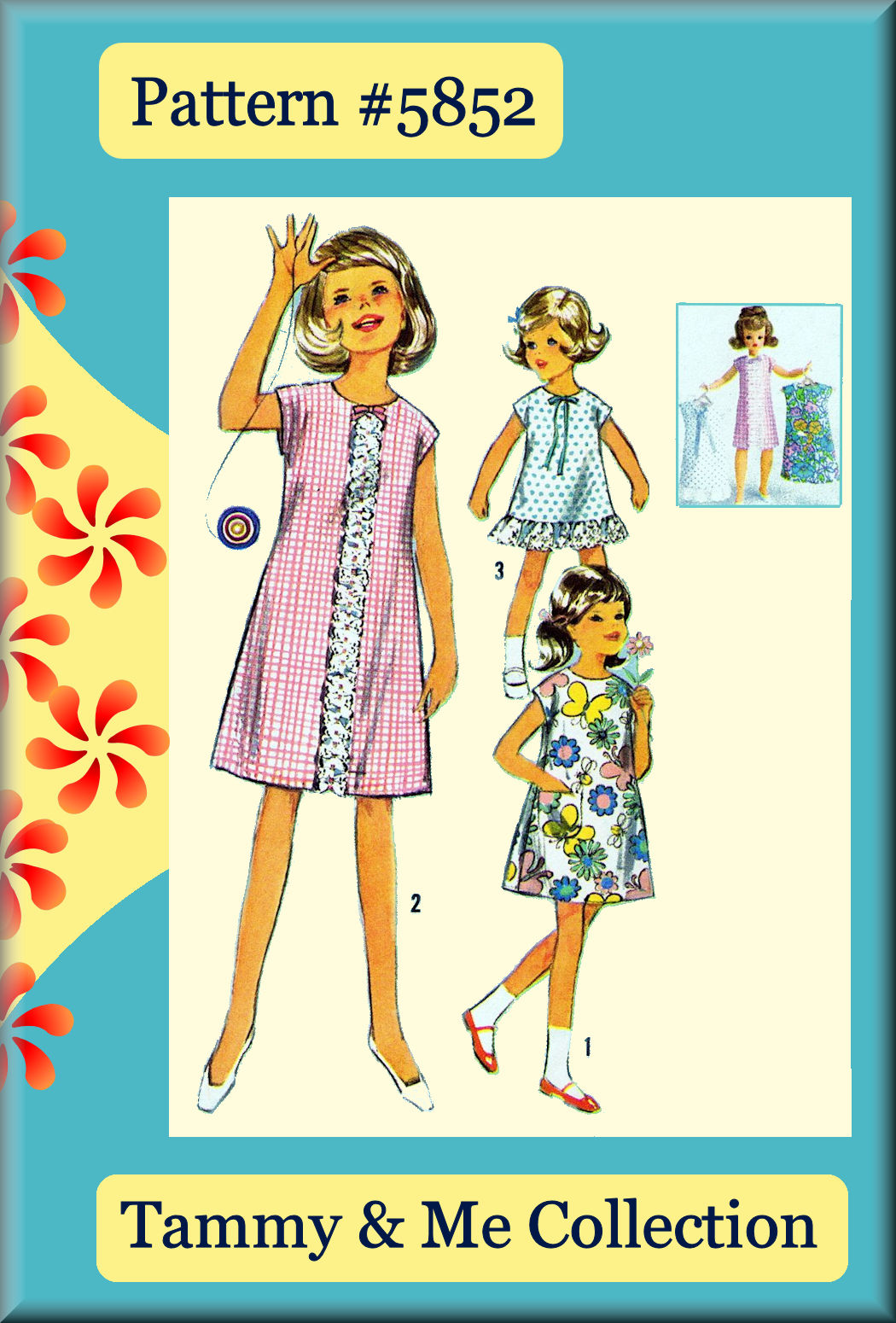 5852 Tammy Doll Sundress Pattern (Tammy & Me Collection 1960's) eBay